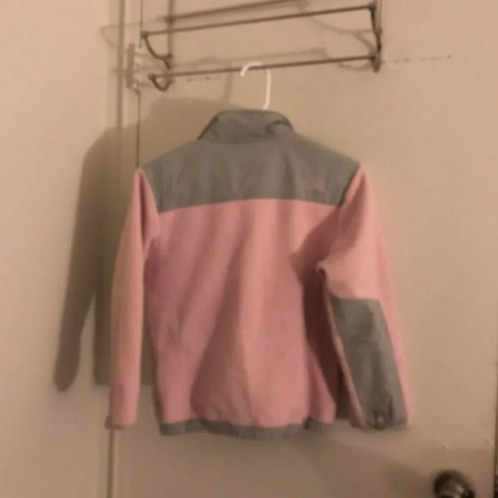 The North Face Gray Pink Girls Fleece Jacket Sz 10